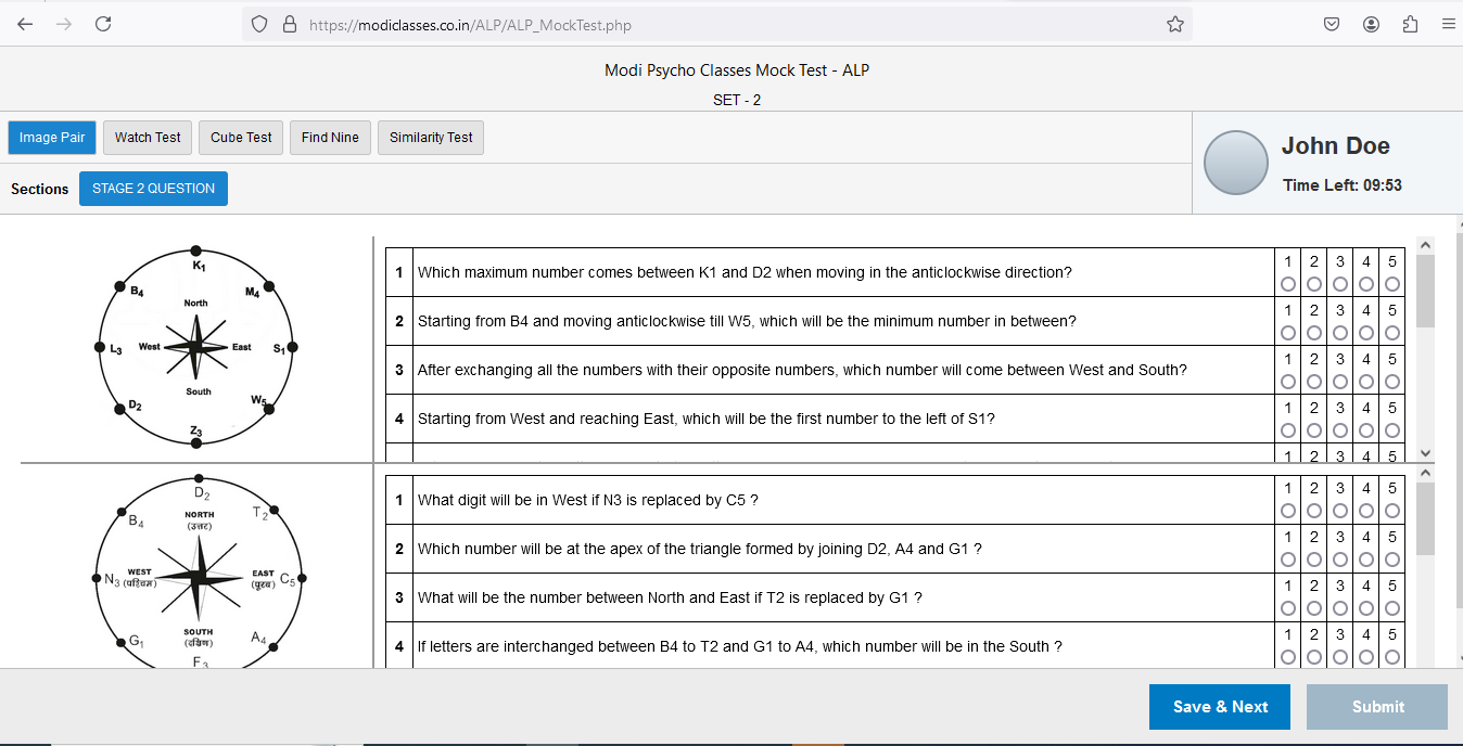 ALP Clock Test - Modi Classes